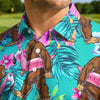 Maxcorners Hawaii Sasquatch Summer Vibes Golf Polo Shirt