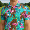 Maxcorners Hawaii Sasquatch Summer Vibes Golf Polo Shirt