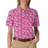 Maxcorners American Tatas Funny Golf Shirt, Pattern Golf Polos For Women,Breast Cancer Golf Shirt For Golfers