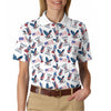 Maxcorners Golf Of America Pattern Golf Polos, USA Golf Shirt For Men, Crazy Golf Shirt For Golfers