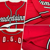 Maxcorners Custom Red White-Black Authentic Baseball Jersey LM2605