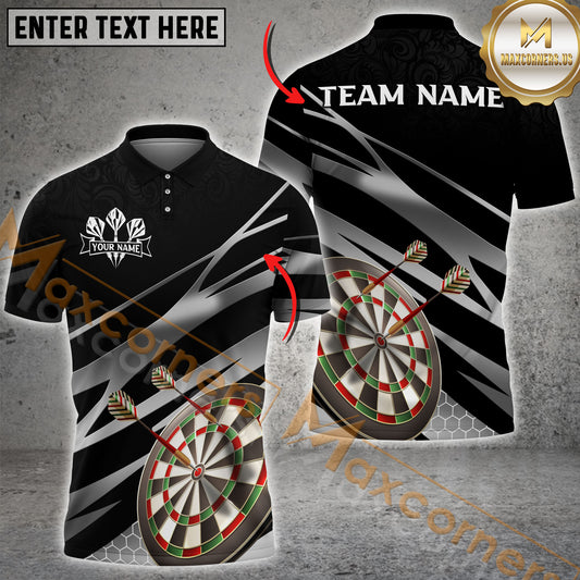 Maxcorners Darts Target Gold Flash Multicolor Options Personalized Name, Team Name 3D Shirt (4 Colors)