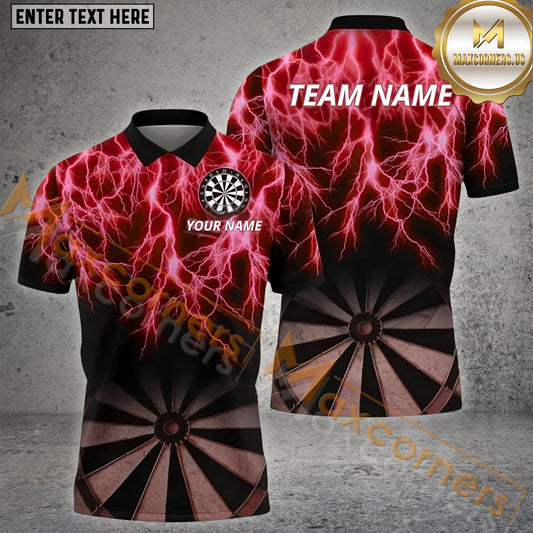 Maxcorners Darts Lightning Mutilcolor Options Personalized Name, Team Name 3D Shirt (4 colors)