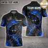 Maxcorners Darts Angry Wolf Claw Marks Blue Flame Multi Options Personalized Name, Team Name Unisex 3D Shirt (4 Colors)