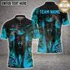 Maxcorners Darts Black Wolf Pack Blue Flame Smoke Multi Options Personalized Name, Team Name Unisex 3D Shirt (4 Colors)