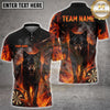Maxcorners Darts Black Wolf Pack Blue Flame Smoke Multi Options Personalized Name, Team Name Unisex 3D Shirt (4 Colors)