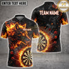 Maxcorners Darts Blue Flame Wolf Silhouette Smoke Multi Options Personalized Name, Team Name Unisex 3D Shirt (4 Colors)