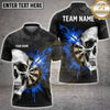 Maxcorners Darts Half Skull Half Dartboard Blue Paint Splash Geometric Multi Options Personalized Name, Team Name Unisex 3D Shirt (5 Colors)