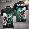 Maxcorners Darts Half Skull Half Dartboard Blue Paint Splash Geometric Multi Options Personalized Name, Team Name Unisex 3D Shirt (5 Colors)