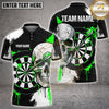 Maxcorners Darts Low Poly Cracked Skull Dartboard Blue Black Contrast Multi Options Personalized Name, Team Name Unisex 3D Shirt (5 Colors)