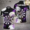 Maxcorners Darts Low Poly Cracked Skull Dartboard Blue Black Contrast Multi Options Personalized Name, Team Name Unisex 3D Shirt (5 Colors)
