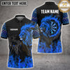 Maxcorners Darts Blue Flame Glowing Lion Head Dartboard Geometric Multi Options Personalized Name, Team Name Unisex 3D Shirt (4 Colors)