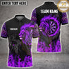 Maxcorners Darts Blue Flame Glowing Lion Head Dartboard Geometric Multi Options Personalized Name, Team Name Unisex 3D Shirt (4 Colors)