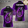 Maxcorners Darts Howling Lone Wolf Blue Flame Glowing Dartboard Aura Multi Options Personalized Name, Team Name Unisex 3D Shirt (4 Colors)