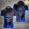 Maxcorners Darts Glowing Blue Fire Skull Head Dartboard Face Smoke Multi Options Personalized Name, Team Name Unisex 3D Shirt (4 Colors)