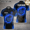 Maxcorners Darts Charging Angry Bull Blue Flame Ring Dartboard Geometric Multi Options Personalized Name, Team Name Unisex 3D Shirt (4 Colors)