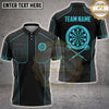 Maxcorners Darts Tactical Utility Vest Pocket Blue Trim Dartboard Multi Options Personalized Name, Team Name Unisex 3D Shirt (5 Colors)