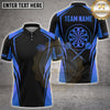 Maxcorners Darts Dynamic Blue Side Panel Speed Dartboard Logo Multi Options Personalized Name, Team Name Unisex 3D Shirt (5 Colors)
