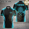 Maxcorners Darts Dynamic Blue Side Panel Speed Dartboard Logo Multi Options Personalized Name, Team Name Unisex 3D Shirt (5 Colors)