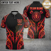 Maxcorners Darts Polo Shirt Lion Dartboard Crossed Darts Design Multi Options Personalized Name, Team Name Unisex 3D Shirt (6 Colors)
