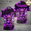 Maxcorners Bowling Shirt Angry Bear & Bunny Neon Design Multi Options Personalized Name, Team Name Unisex 3D Shirt (4 Colors)
