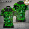 Maxcorners Bowling Shirt Blue Crystal Monkey Darts Design Multi Options Personalized Name, Team Name Unisex 3D Shirt