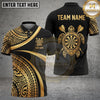 Maxcorners Darts Polo Shirt Turtle Dartboard Crossed Darts Design Multi Options Personalized Name, Team Name Unisex 3D Shirt (6 Colors)