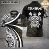 Maxcorners Darts Polo Shirt Turtle Dartboard Crossed Darts Design Multi Options Personalized Name, Team Name Unisex 3D Shirt (6 Colors)