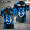 Maxcorners Bowling Bull Lightning Strike Design Fiery Bowling Ball & Pins Personalized Name & Team Edition Multi Options Personalized Name, Team Name Unisex 3D Shirt (4 Colors)