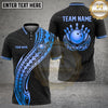 Maxcorners Bowling Tribal Design Striking Ball Emblem Bold Pattern Personalized Name & Team Name Unisex 3D Shirt (4 Colors)