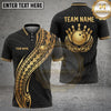 Maxcorners Bowling Tribal Design Striking Ball Emblem Bold Pattern Personalized Name & Team Name Unisex 3D Shirt (4 Colors)