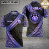 Maxcorners Bowling Polynesian Tribal Tattoo Pattern Crest Bowling Ball Pins Multi Options Personalized Name, Team Name Unisex 3D Shirt (4 Colors)