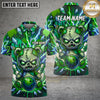 Maxcorners Bowling Zombie Teddy Bear Lightning Graffiti Splatter Bowling Ball Pins Multi Options Personalized Name, Team Name Unisex 3D Shirt (4 Colors)
