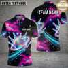 Maxcorners Bowling Cosmic Galaxy Space Planet Ring Bowling Ball Pins Multi Options Personalized Name, Team Name Unisex 3D Shirt (4 Colors)