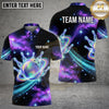 Maxcorners Bowling Cosmic Galaxy Space Planet Ring Bowling Ball Pins Multi Options Personalized Name, Team Name Unisex 3D Shirt (4 Colors)