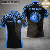 Maxcorners Bowling Tribal Swirl Crest Graphic Bowling Ball Pins Multi Options Personalized Name, Team Name Unisex 3D Shirt (4 Colors)