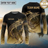Maxcorners Fishing Black Gold Tribal Water Splash Design Custom Name & Team Name 3D Shirts Ver 3 (13 Breeds)