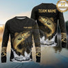 Maxcorners Fishing Black Gold Tribal Wave Design Custom Name & Team Name 3D Shirts (13 Breeds)