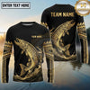 Maxcorners Fishing Black Gold Maul Tribal Water Splash Design Custom Name & Team Name 3D Shirts (13 Breeds)