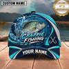 Maxcorners Fishing Water Ripple Splash Swirl Blue Fish Hooks Personalized Name Unisex Classic Cap