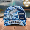 Maxcorners Fishing Ice Splash Glacier Crystal Pattern Fish Hooks Personalized Name Unisex Classic Cap