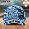 Maxcorners Fishing Ice Splash Glacier Crystal Pattern Fish Hooks Personalized Name Unisex Classic Cap