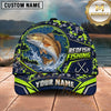 Maxcorners Fishing Topo Map Digital Camo Forest Water Splash Fish Hooks Personalized Name Unisex Classic Cap