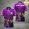Maxcorners Billiard Rack Ball Technology Pattern Pattern Personalized Name, Team Name 3D Polo Shirt (4 Colors)