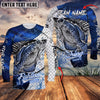 Maxcorne Fishing Blue Water Sport Jersey Style Personalized 3D Long Sleeve Shirt (6 Fish Species)