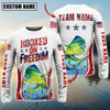 Maxcorners Fishing USA Flag Pattern Sun Protection Personalized Name Team Name 3D Shirts (6 Fish Species)