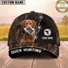 Maxcorners Hunting Dog Duck Hunter Camo Personalized Name Unisex 3D Cap