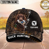 Maxcorners Hunting Dog Duck Hunter Camo Personalized Name Unisex 3D Cap