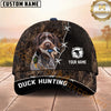 Maxcorners Hunting Dog Duck Hunter Camo Personalized Name Unisex 3D Cap