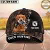 Maxcorners Hunting Dog Duck Hunter Camo Personalized Name Unisex 3D Cap
